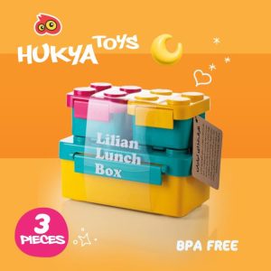 ظرف غذای دو طبقه لیلیان طرح لگو، ظرف غذا، ظرف غذا لیلیان، ظرف غذا لگو، هوکیا، هوگر، رونیک نوین، https://roniknovin.ir،