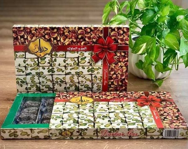 گز 10 درصد مغز پسته جعبه کشویی – 400 گرم