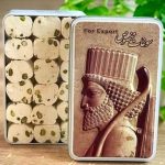 گز 10 درصد مغز پسته جعبه فلزی
