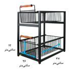 استند نظم‌دهنده کشویی دو طبقه فلزی - Image 4