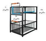 استند نظم‌دهنده کشویی دو طبقه فلزی - Image 3