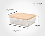 ست ظروف شیشه‌ای ۶ پارچه درب چوبی لیمون - Image 3